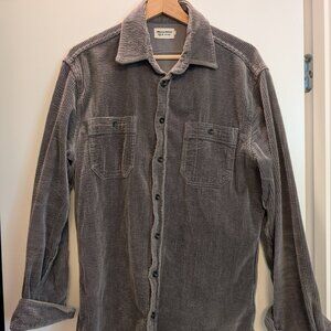Taylor Stitch x Magic Seaweed Corduroy Shirt, 40/Med, Charcoal Gray Crepe